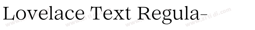 Lovelace Text Regula字体转换